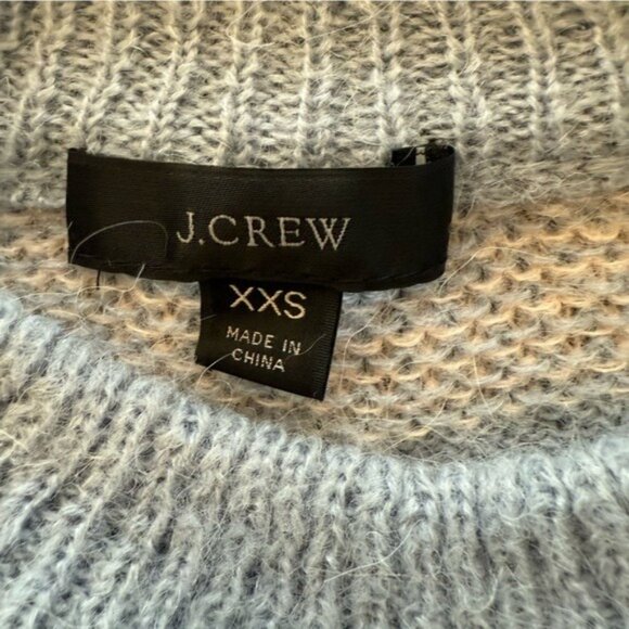 J.Crew Fair Isle Yoke Sweater XXS Blue Alpaca Wool Nordic Puff Sleeve BD152 - Picture 10 of 13